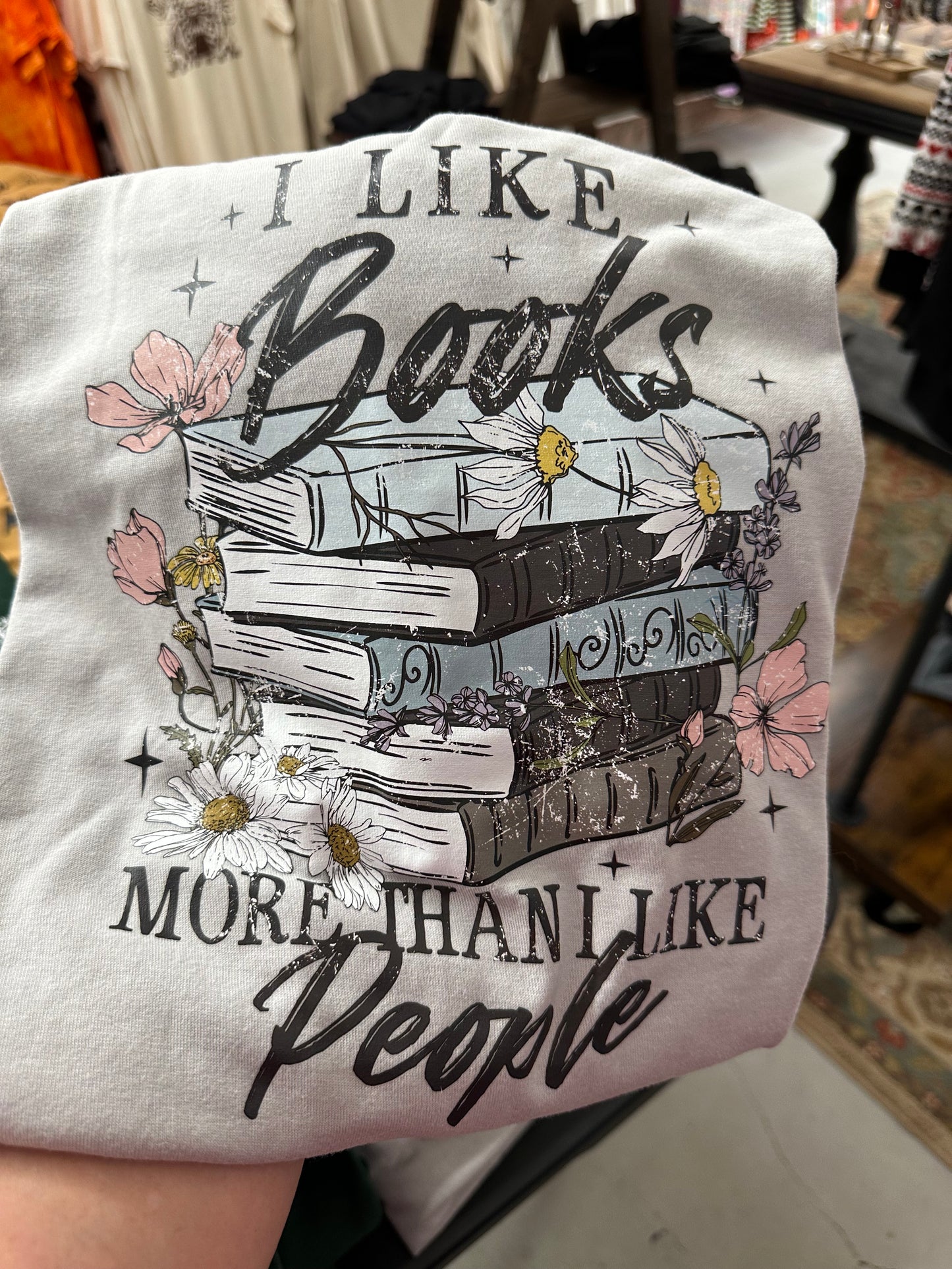 I like Books more than people Graphic Tee