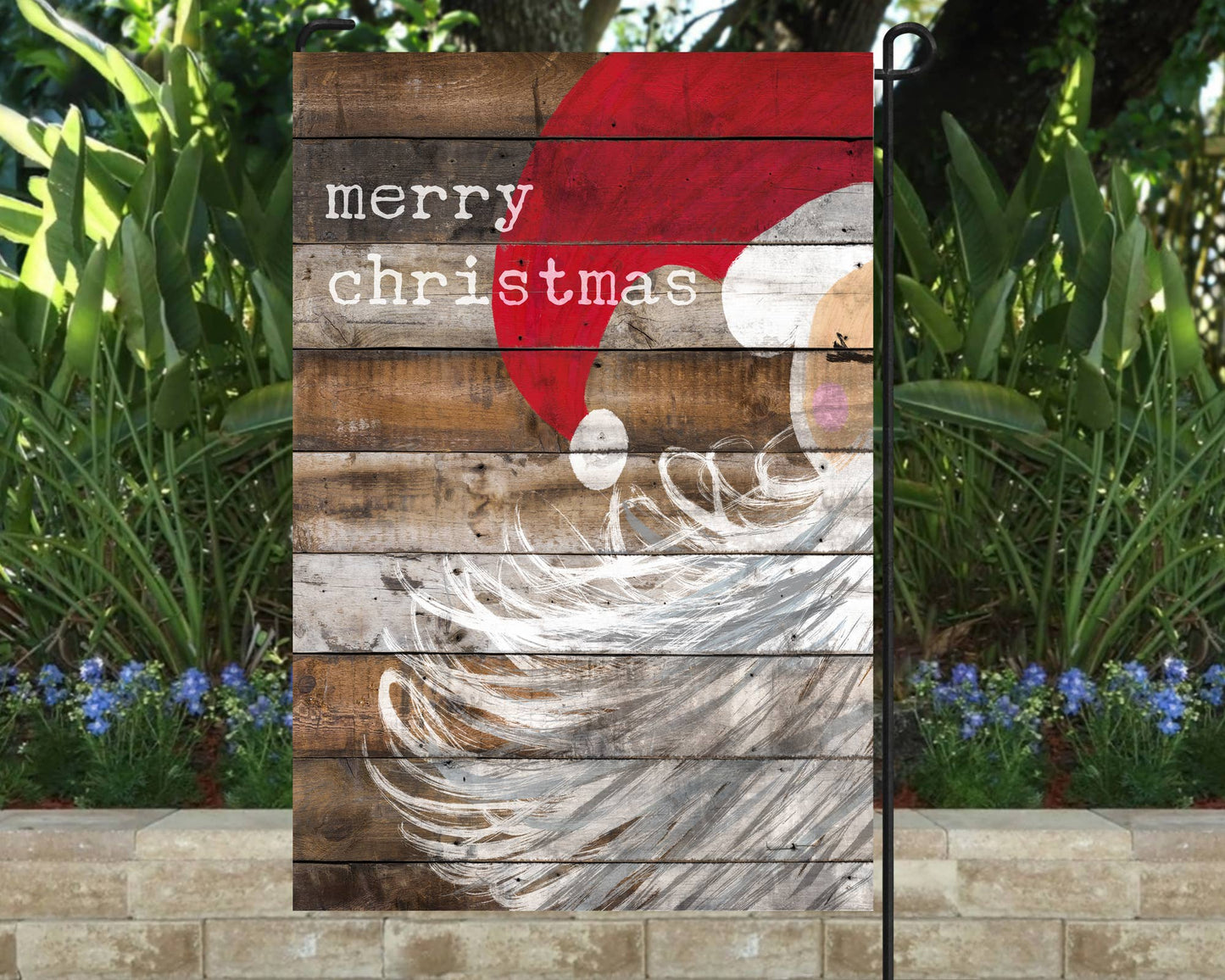 Garden Flag - Merry Christmas Santa Beard