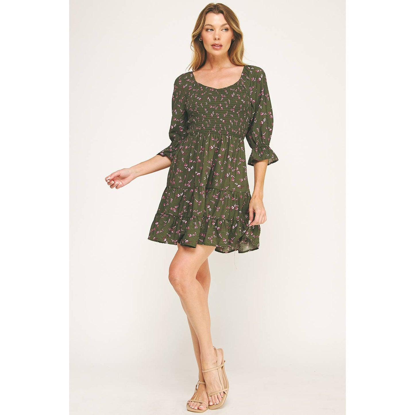 DREAMY BOHO BLOSSOM MINI DRESS