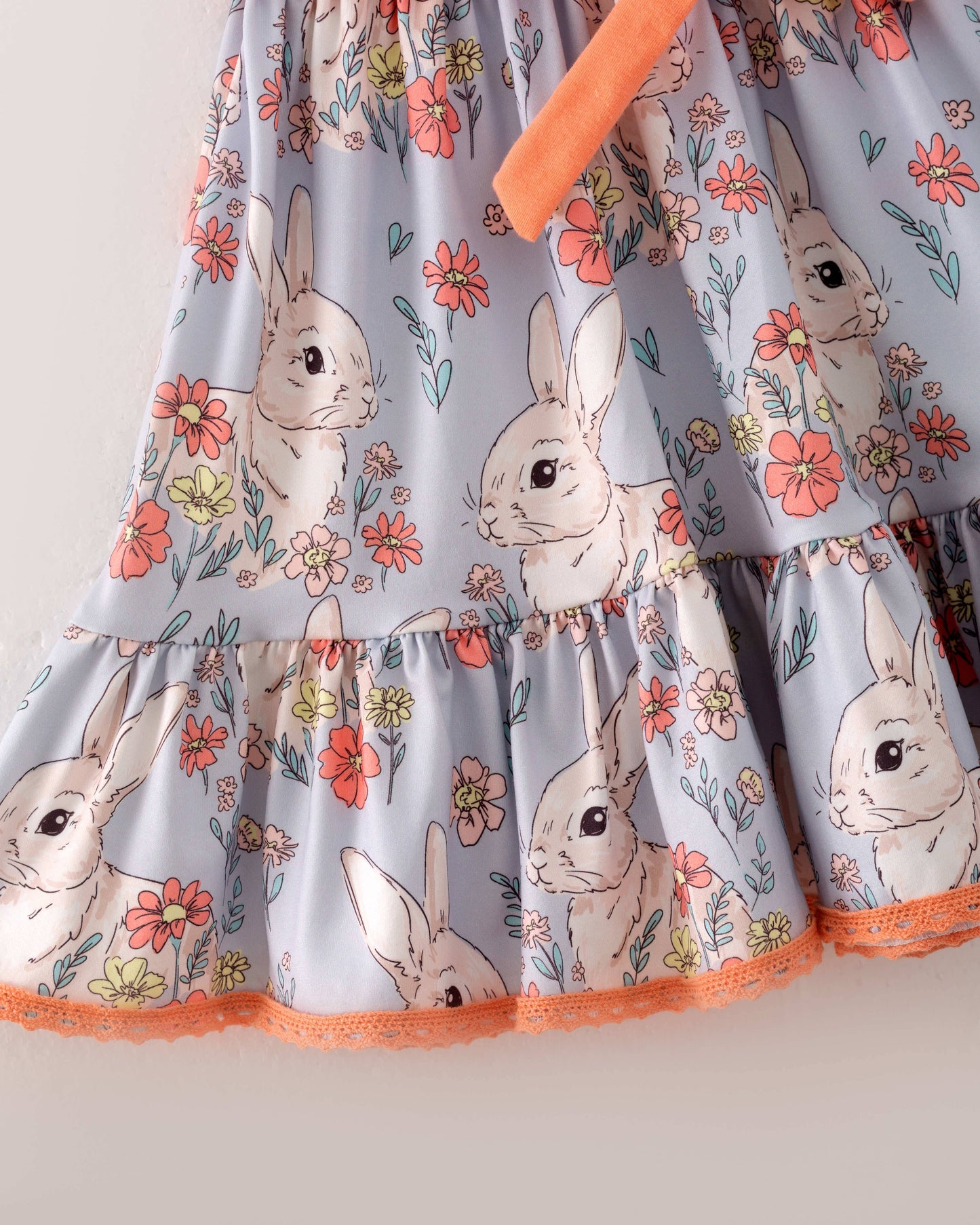 Easter Bunny Rabbit Ruffle Girl Twirl Dress