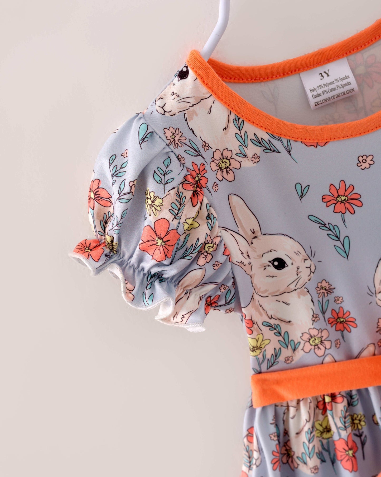 Easter Bunny Rabbit Ruffle Girl Twirl Dress