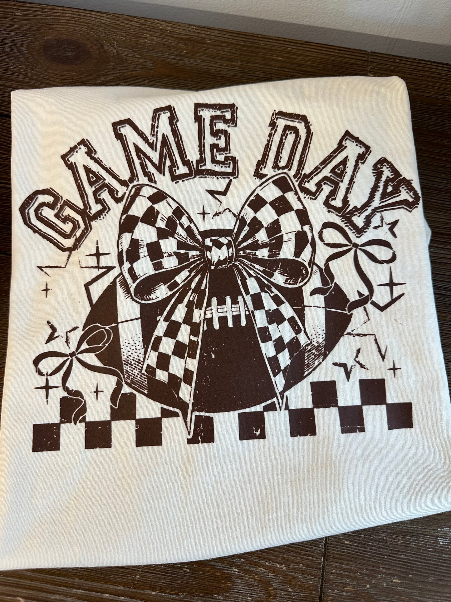 Football Game Day with Bow… Comfort Colors - Garment-Dyed Heavyweight T-Shirt