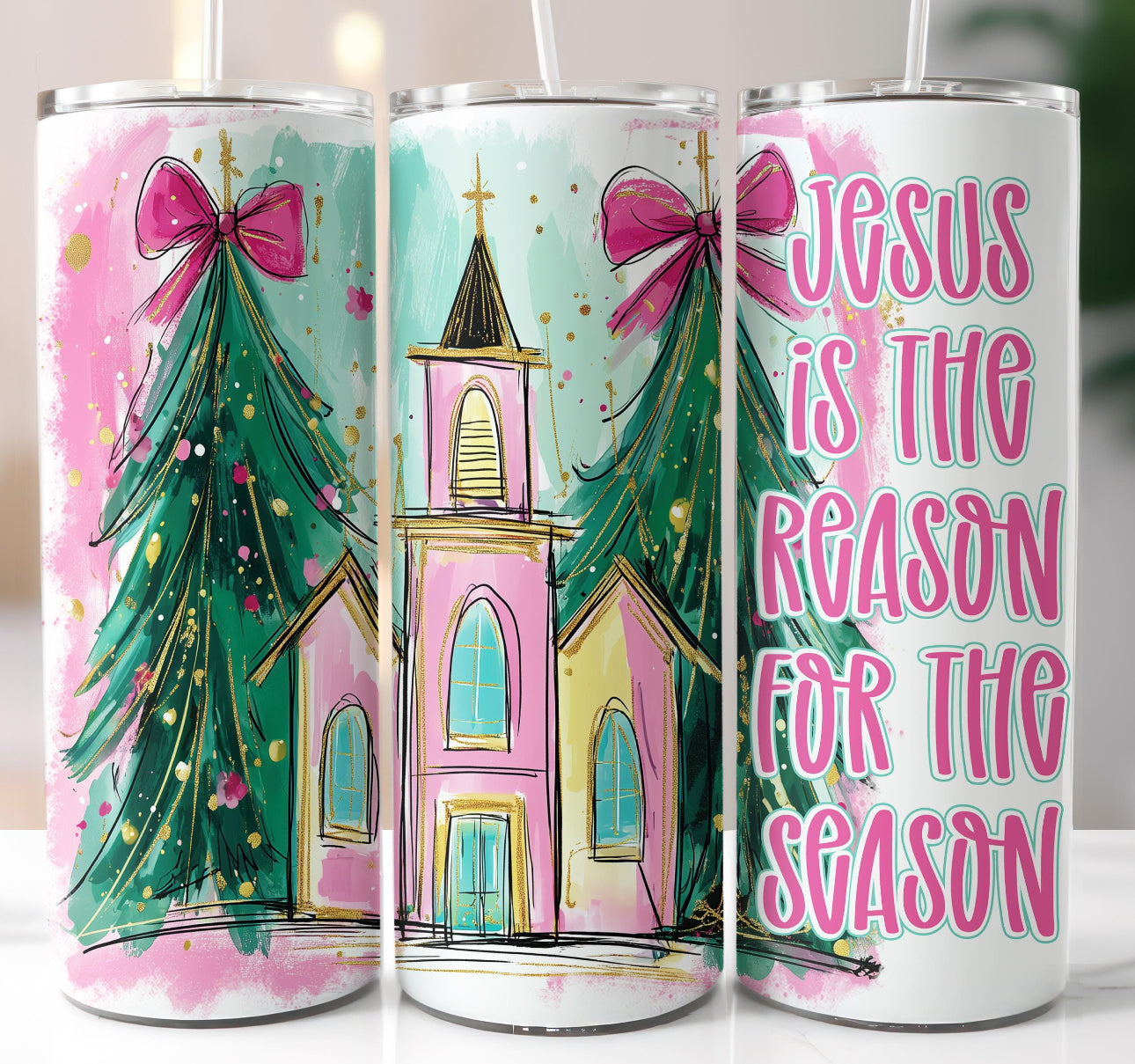 20oz. Tumbler Jesus is the reason Design