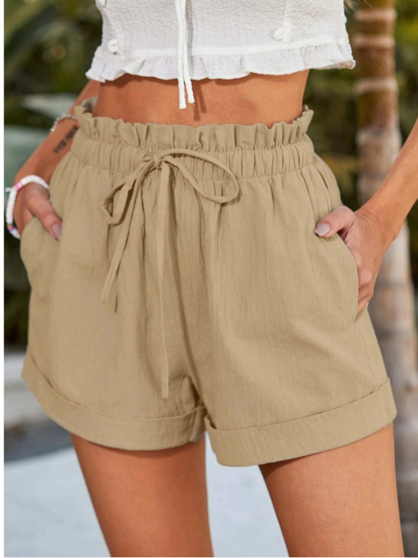 Solid Color Loose Casual Fashion Shorts