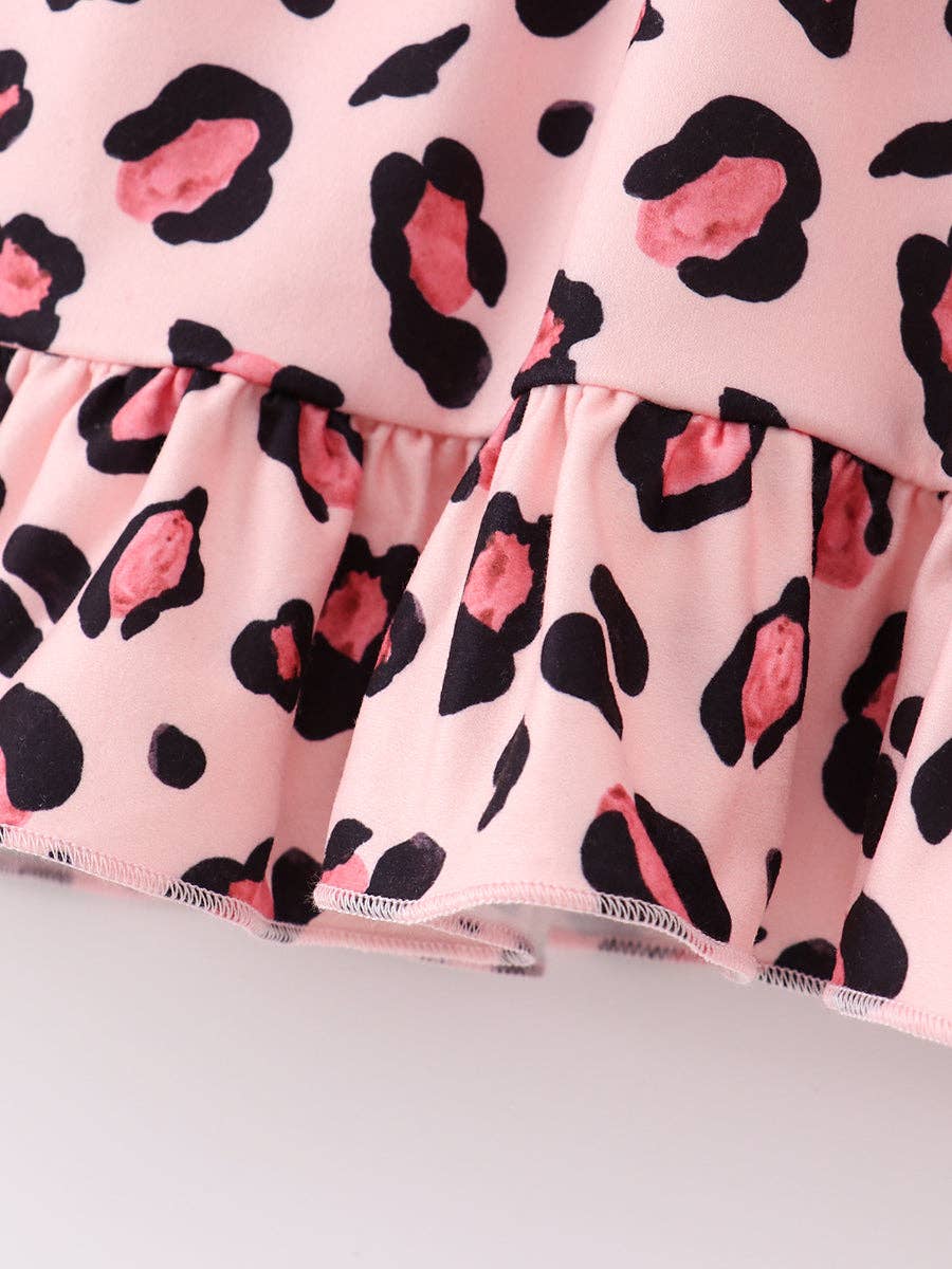 2025 Summer Pink Leopard Girl Dress