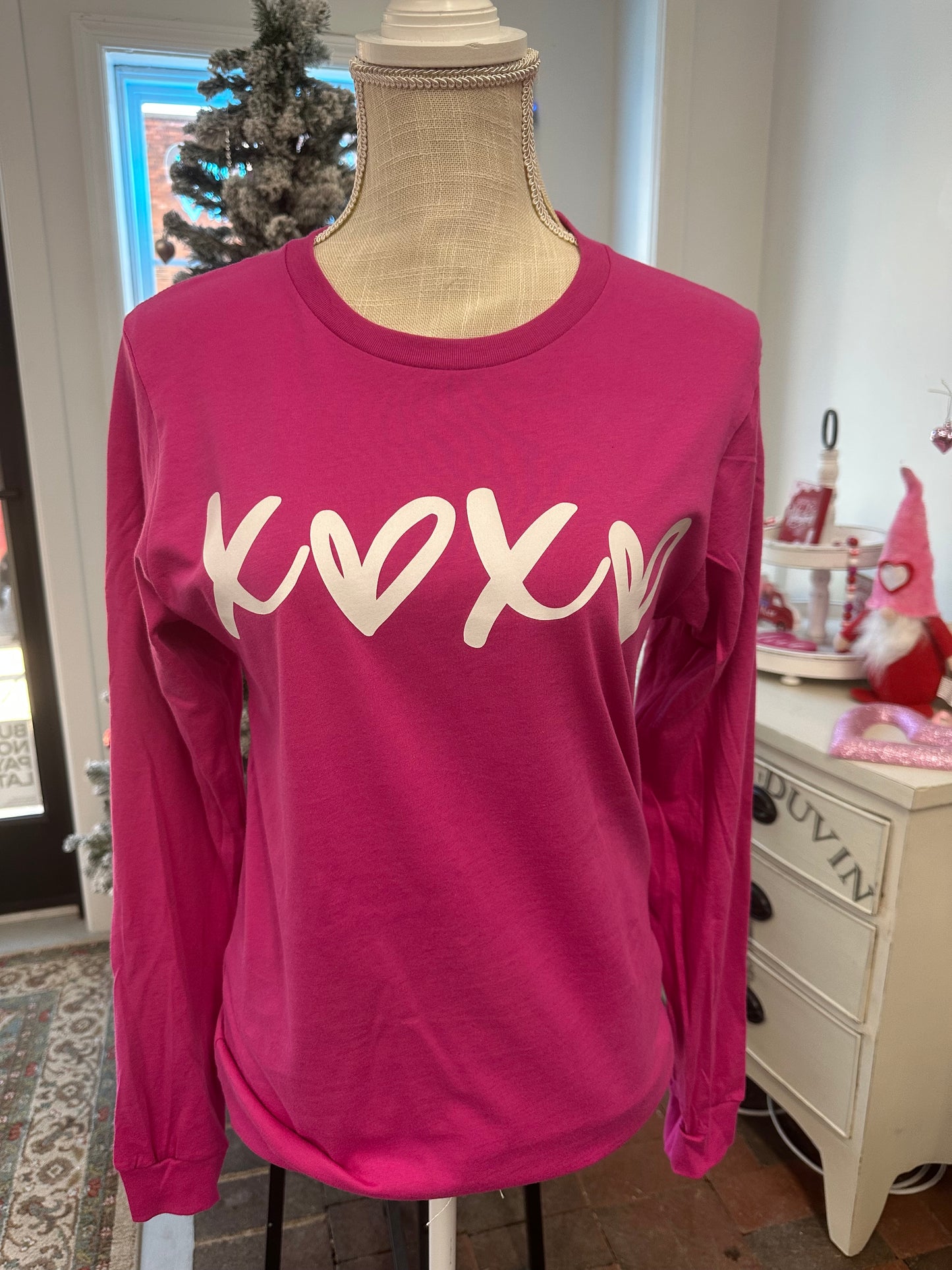 XOXO 🩷 Long Sleeve Bella Canvas Tee