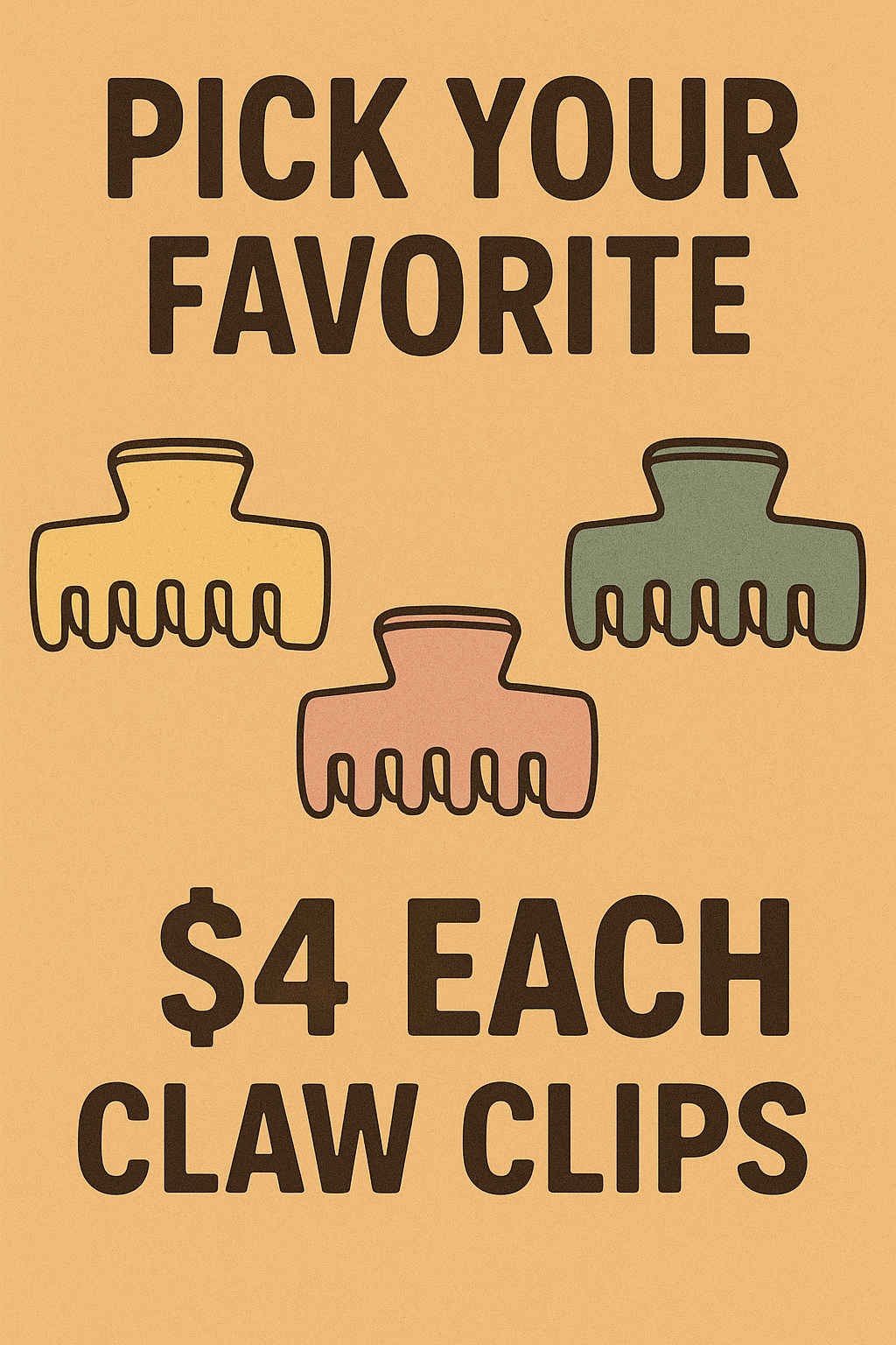 Claw Clips- You Pick