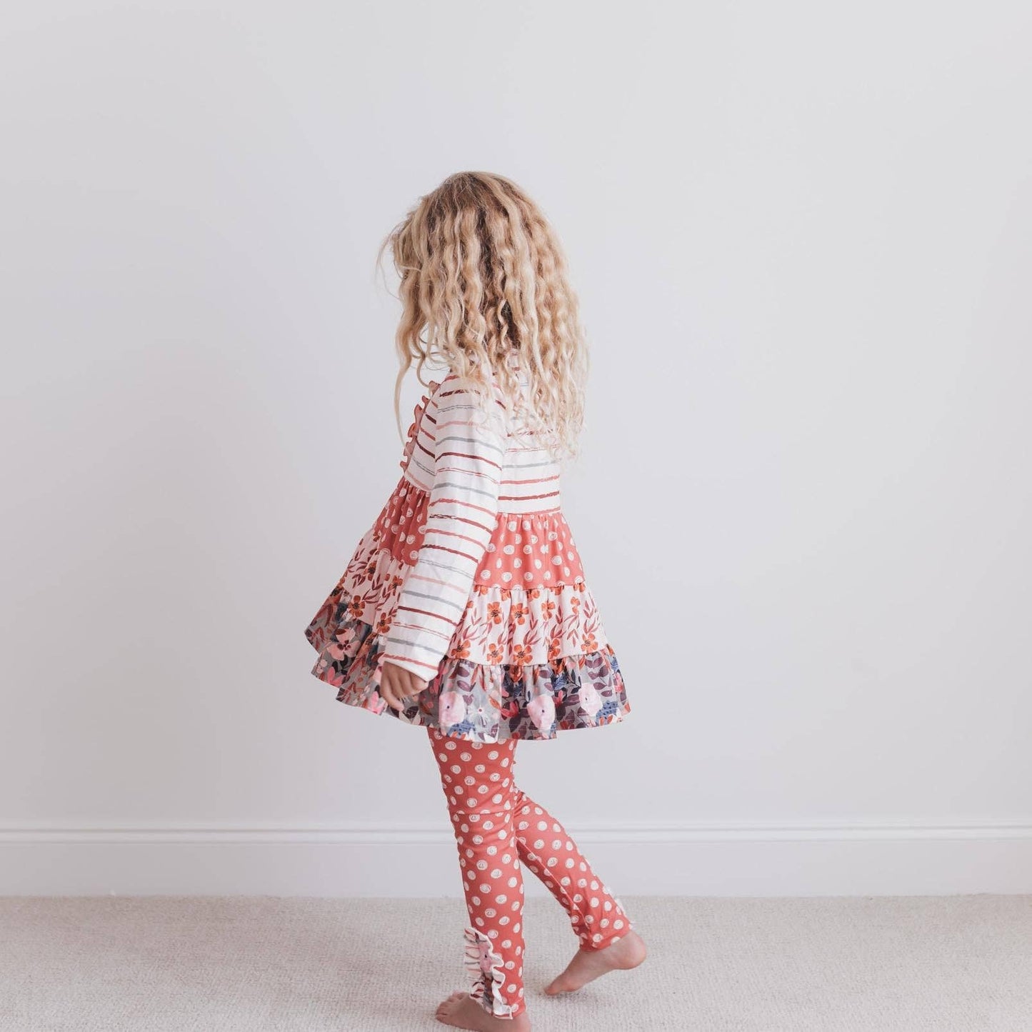 Girls Tiered Ruffle Legging Set