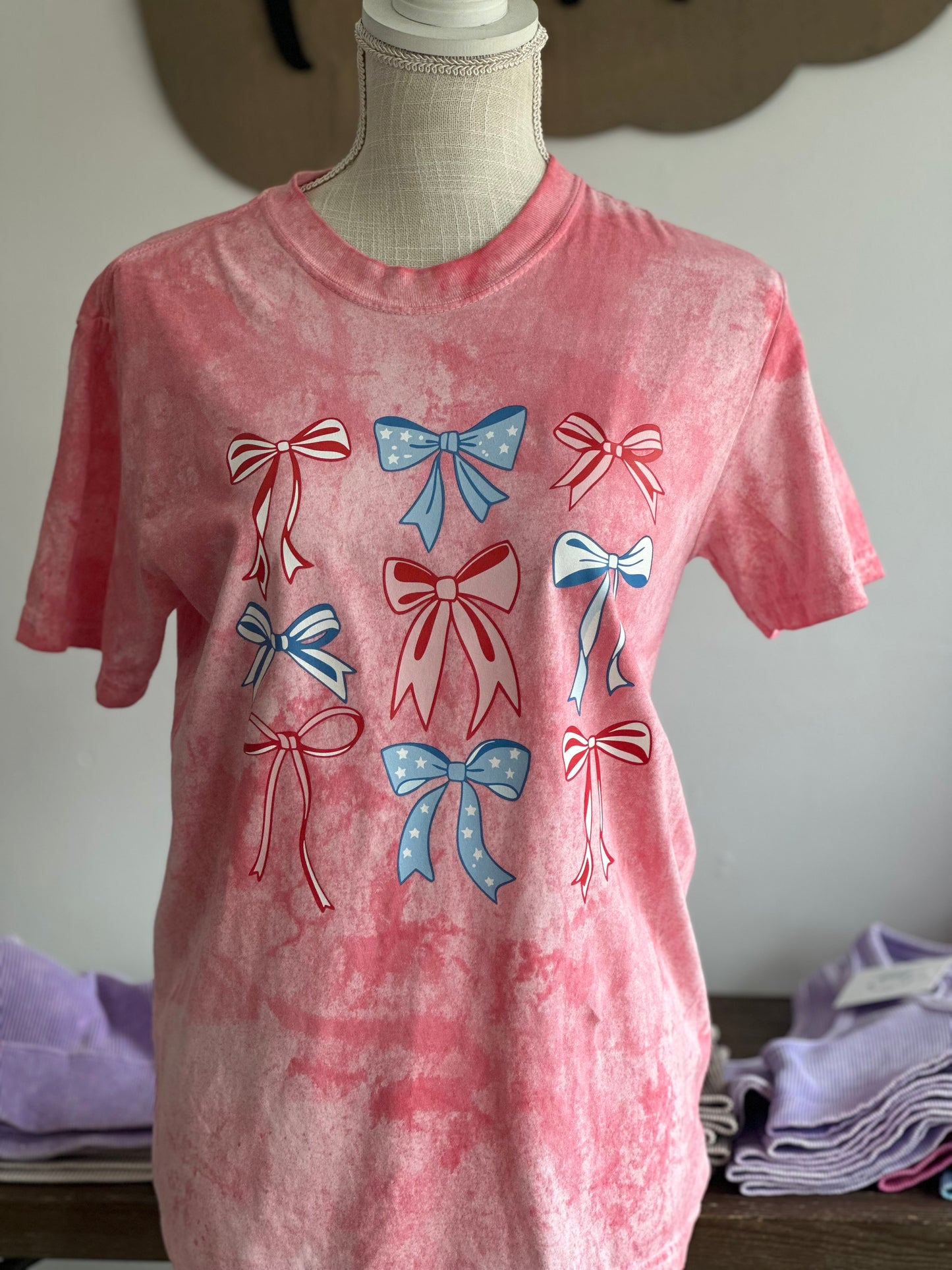 Patriotic Bows…Comfort Colors - Colorblast Heavyweight T-Shirt