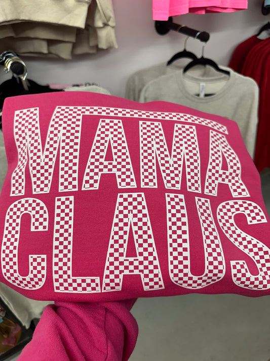 Mama Claus White Ink Crewneck Sweatshirt