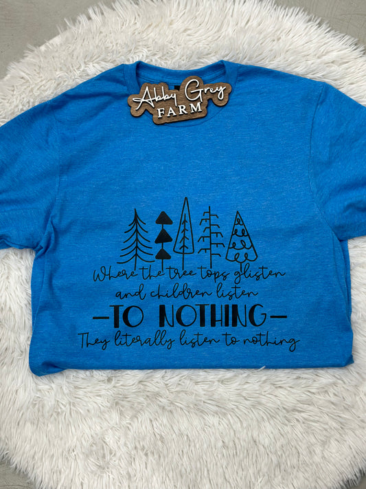 Children listen to Nothing Graphic Tee