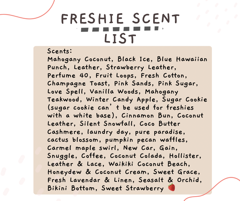 Car Freshie: PRE-ORDER