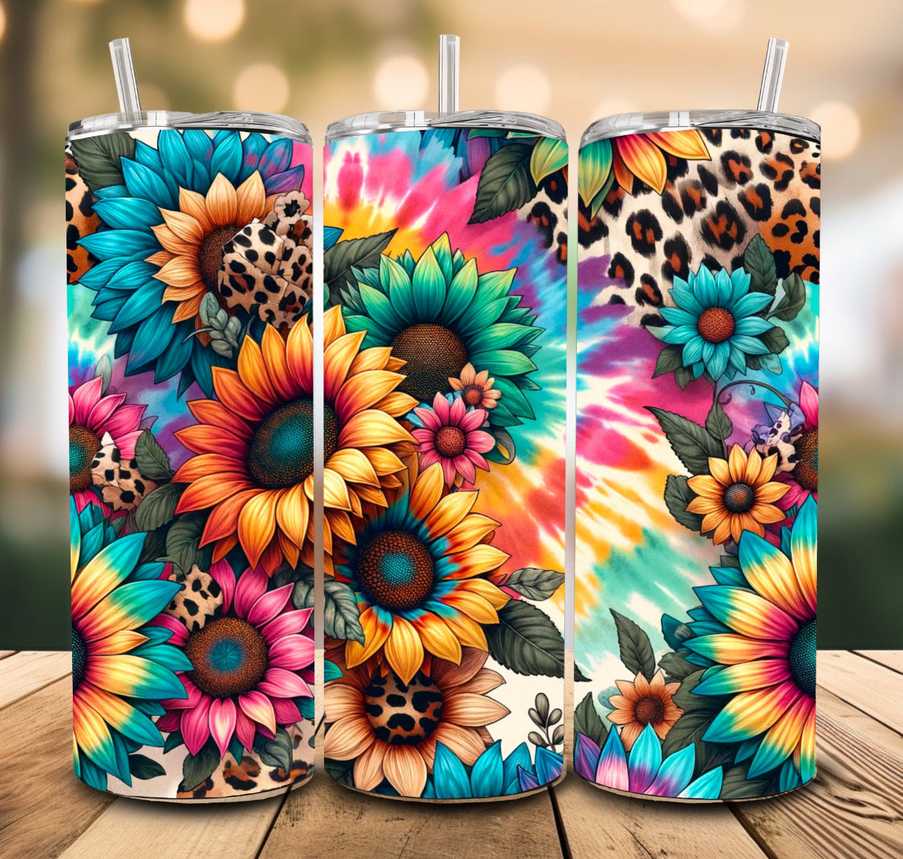 20oz. Tumbler Bright Flowers Sunflower