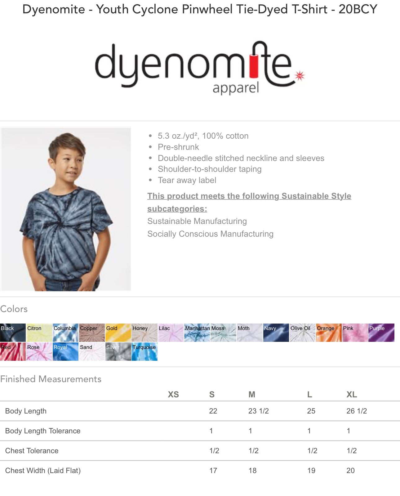 YOUTH Warriors Tie Dye Tee