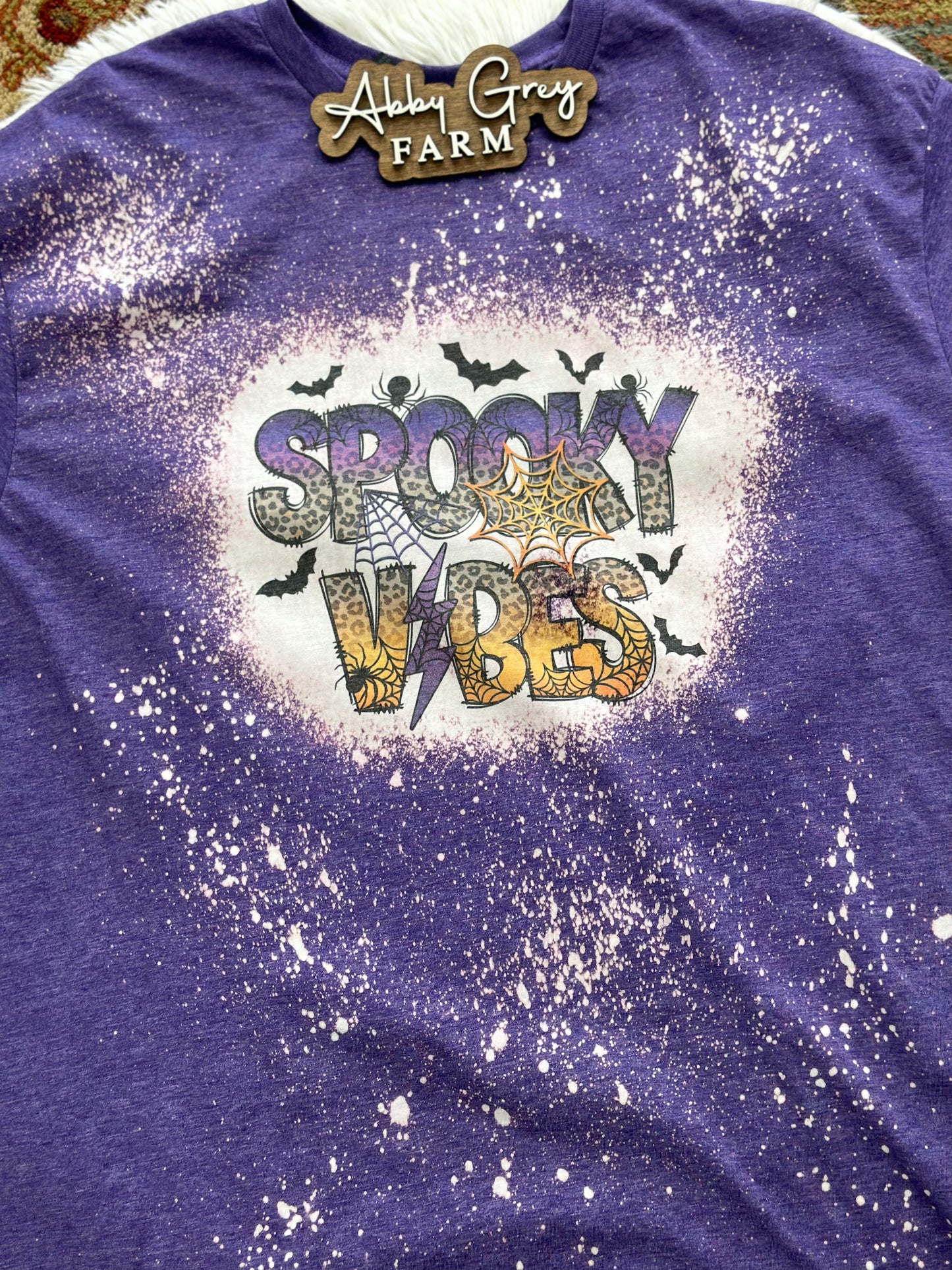 Bleached Tee- Spooky Vibes