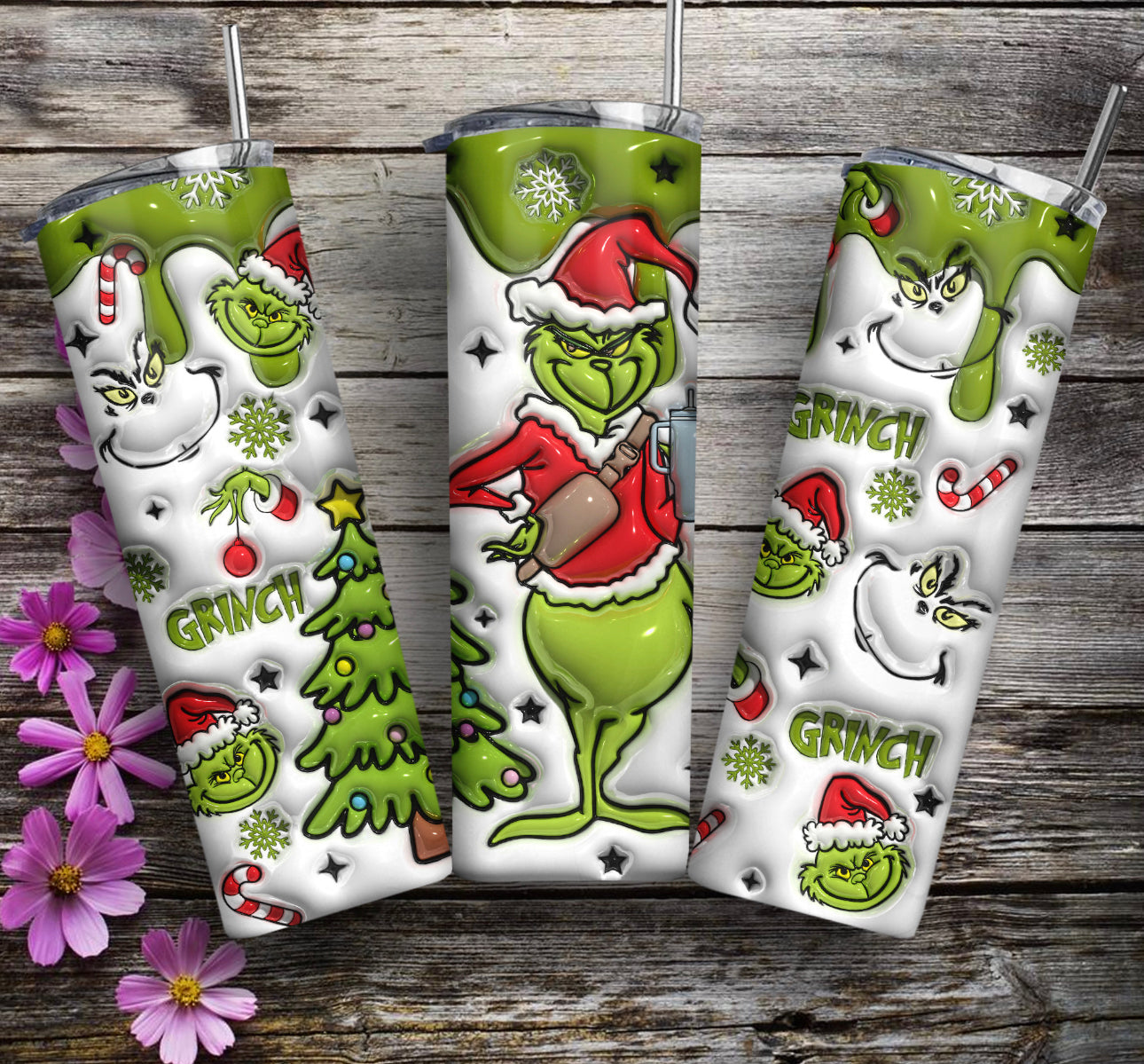 20oz. Tumbler Green Boujie Design