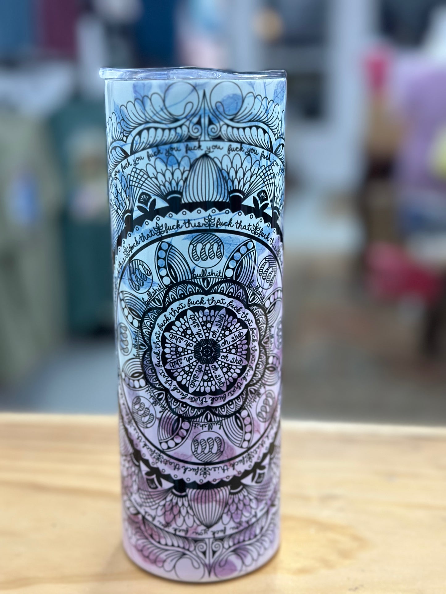 20oz. Tumbler Mandala swear words 🤭