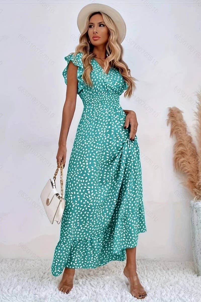FRENCH STYLE FLORAL DRESS