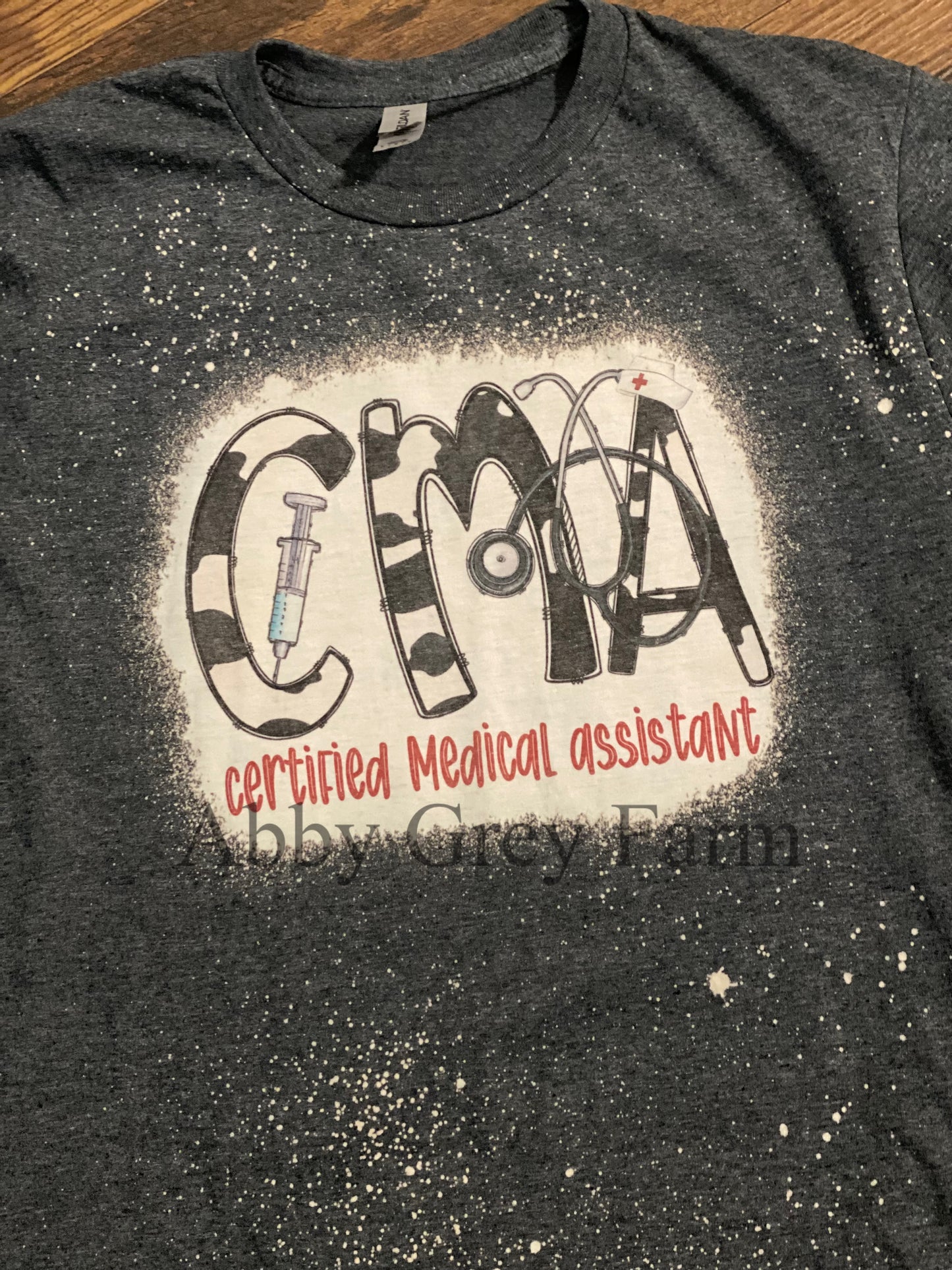Bleached Tee- Certified Medical Assistant