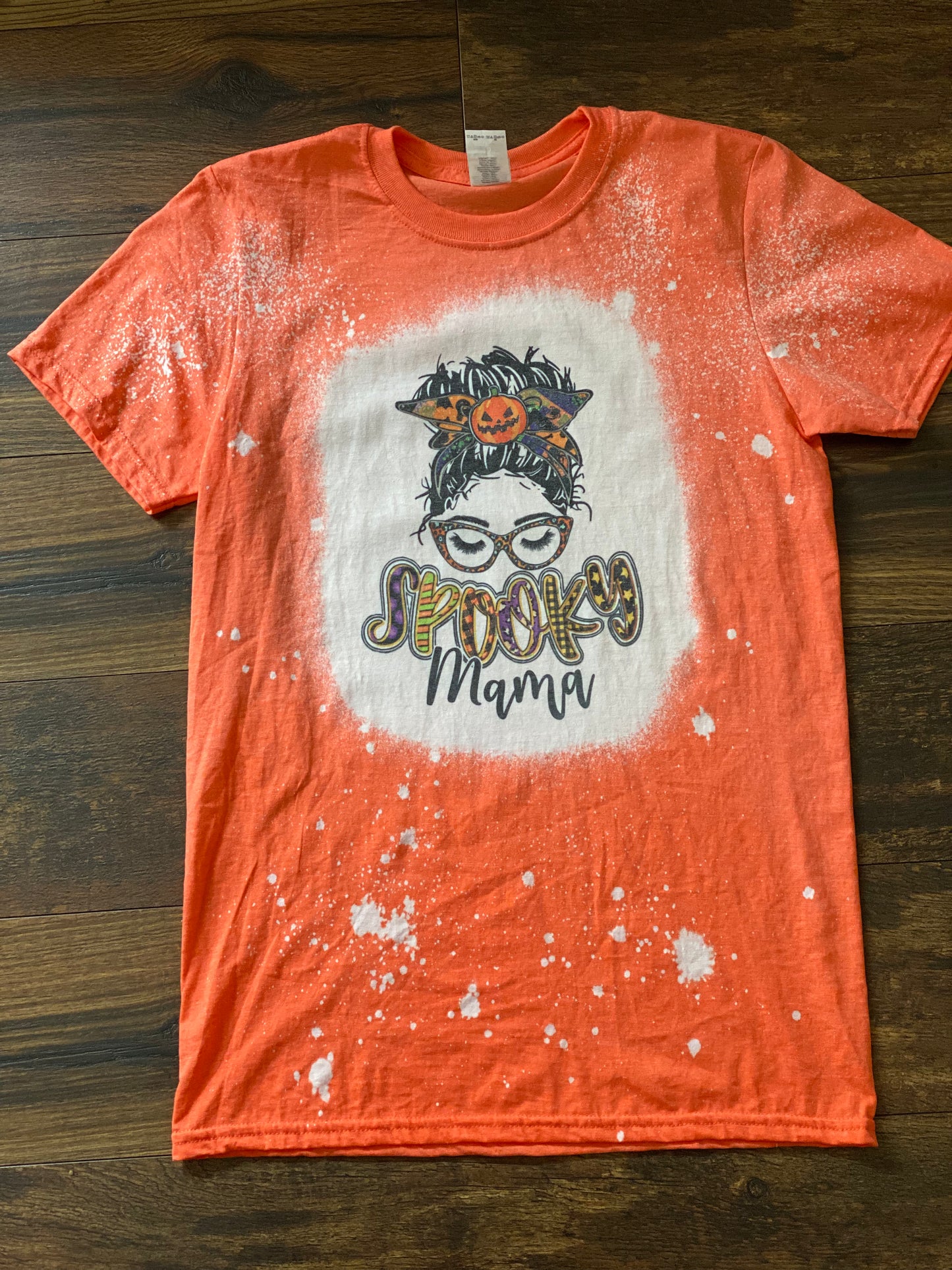 Bleached Tee- Spooky Mama