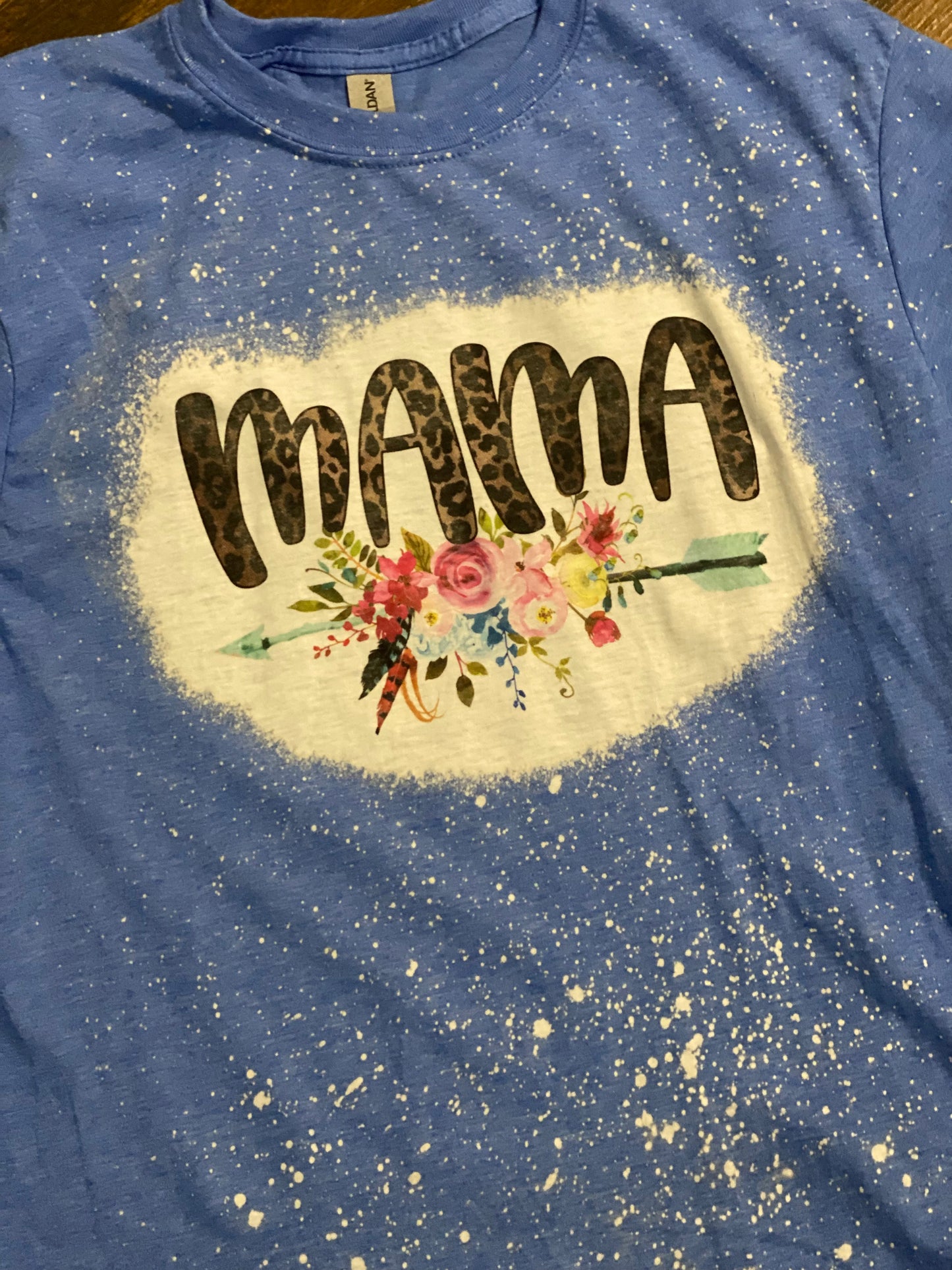 Bleached Tee- Mama Floral