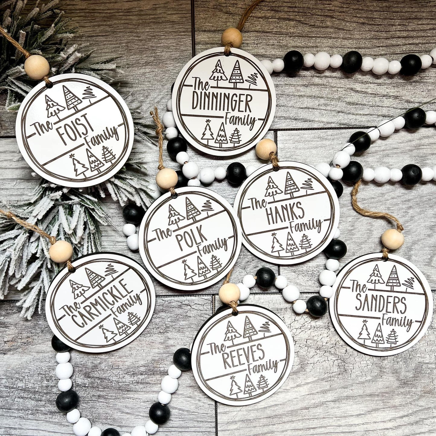 Family Tree Engraved Ornament