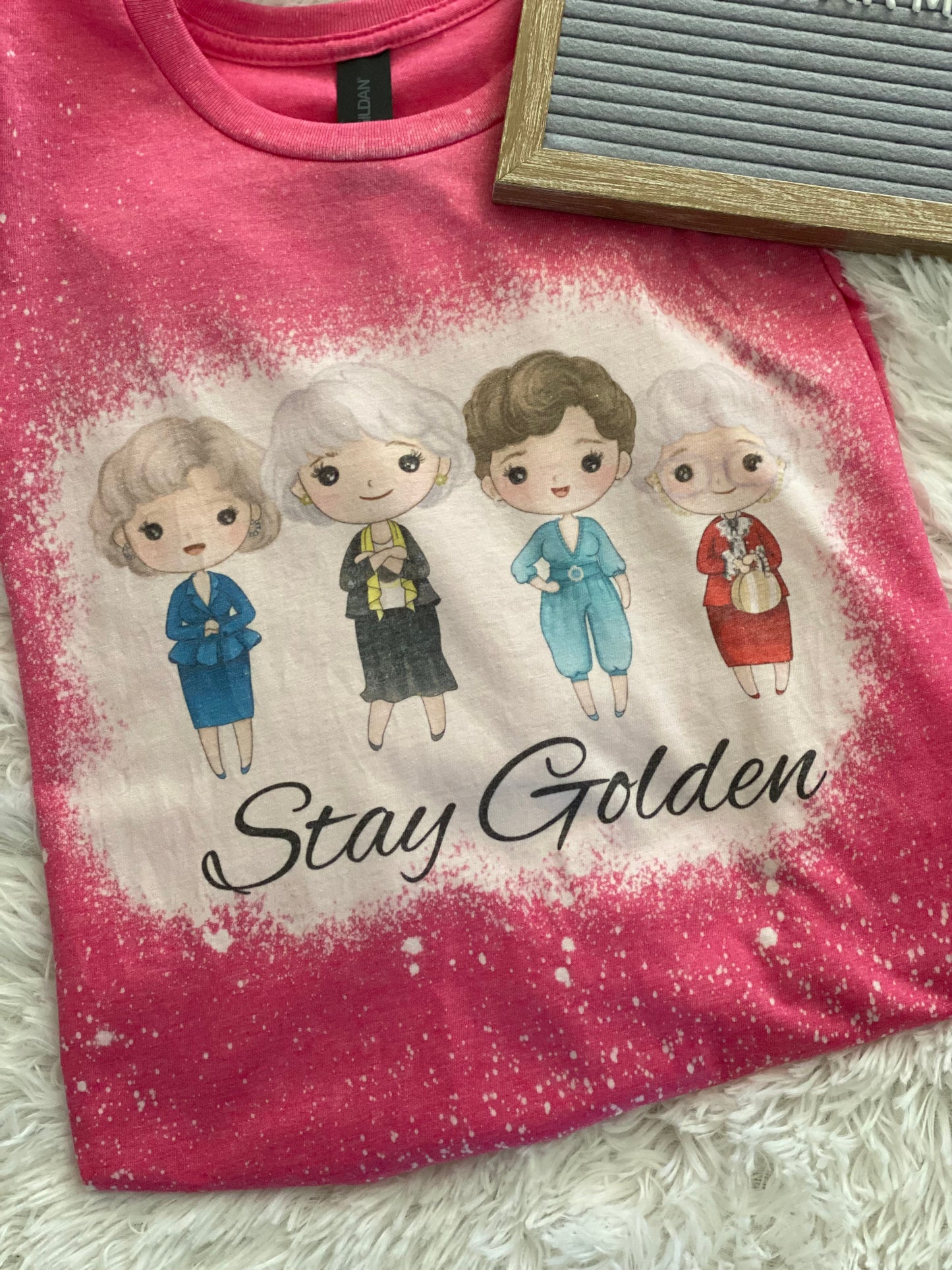 Bleached Tee- Stay Gold