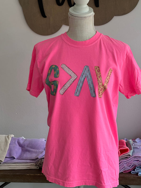 God is Greater than the Highs and Lows…. Comfort Colors - Garment-Dyed Heavyweight T-Shirt