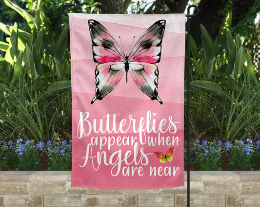 Garden Flag - Butterflies and Angels