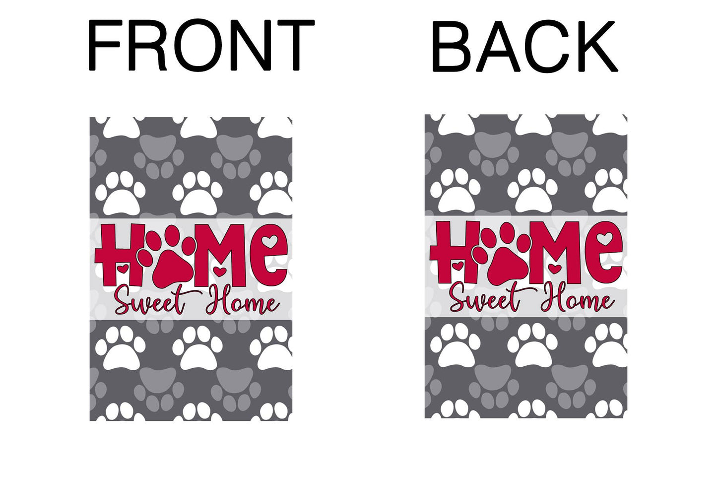 Garden Flag - Home Sweet Home Paw Prints