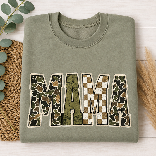 MAMA Camo Crewneck Sweatshirt