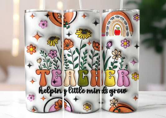 20oz. Tumbler Teacher Helping little minds grow
