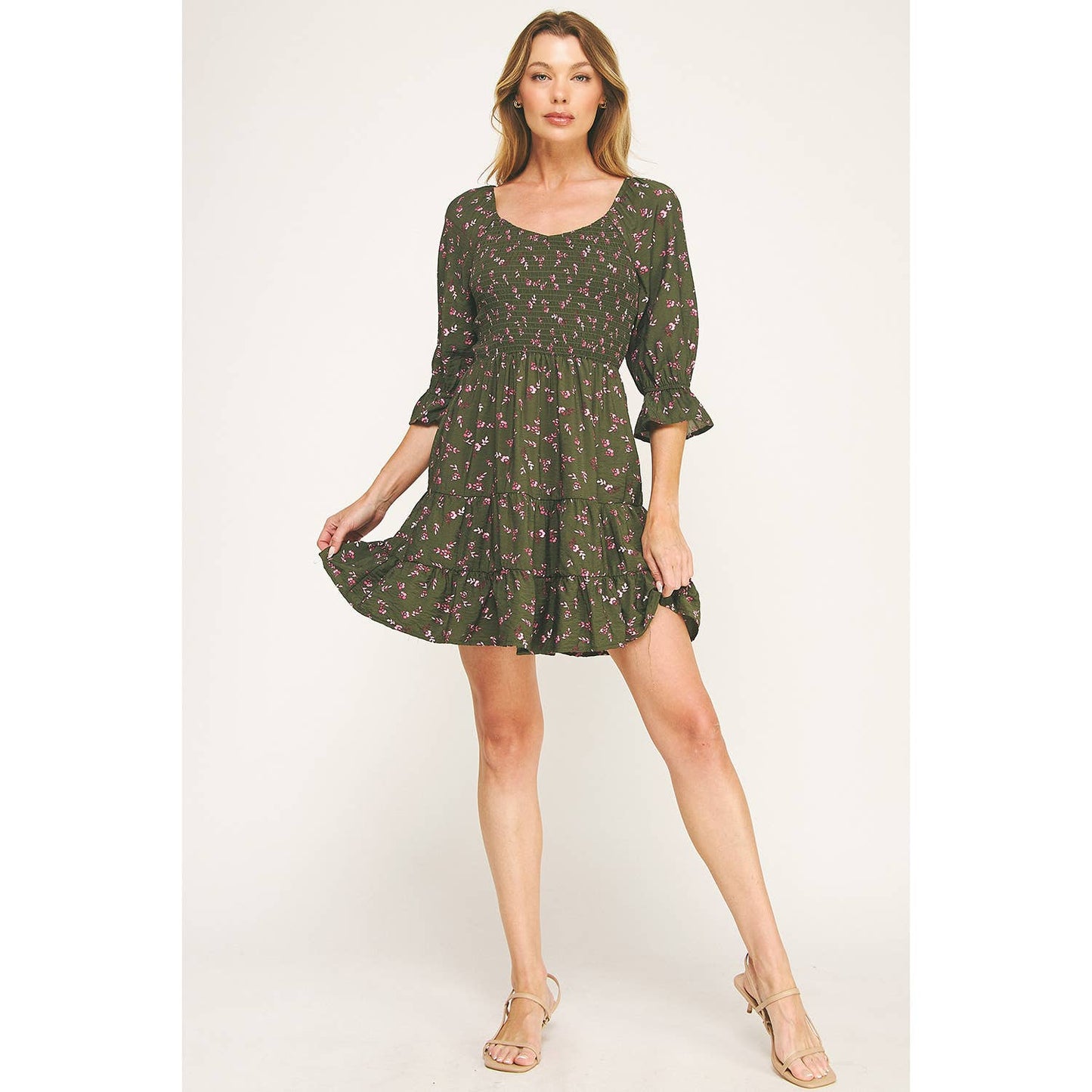 DREAMY BOHO BLOSSOM MINI DRESS