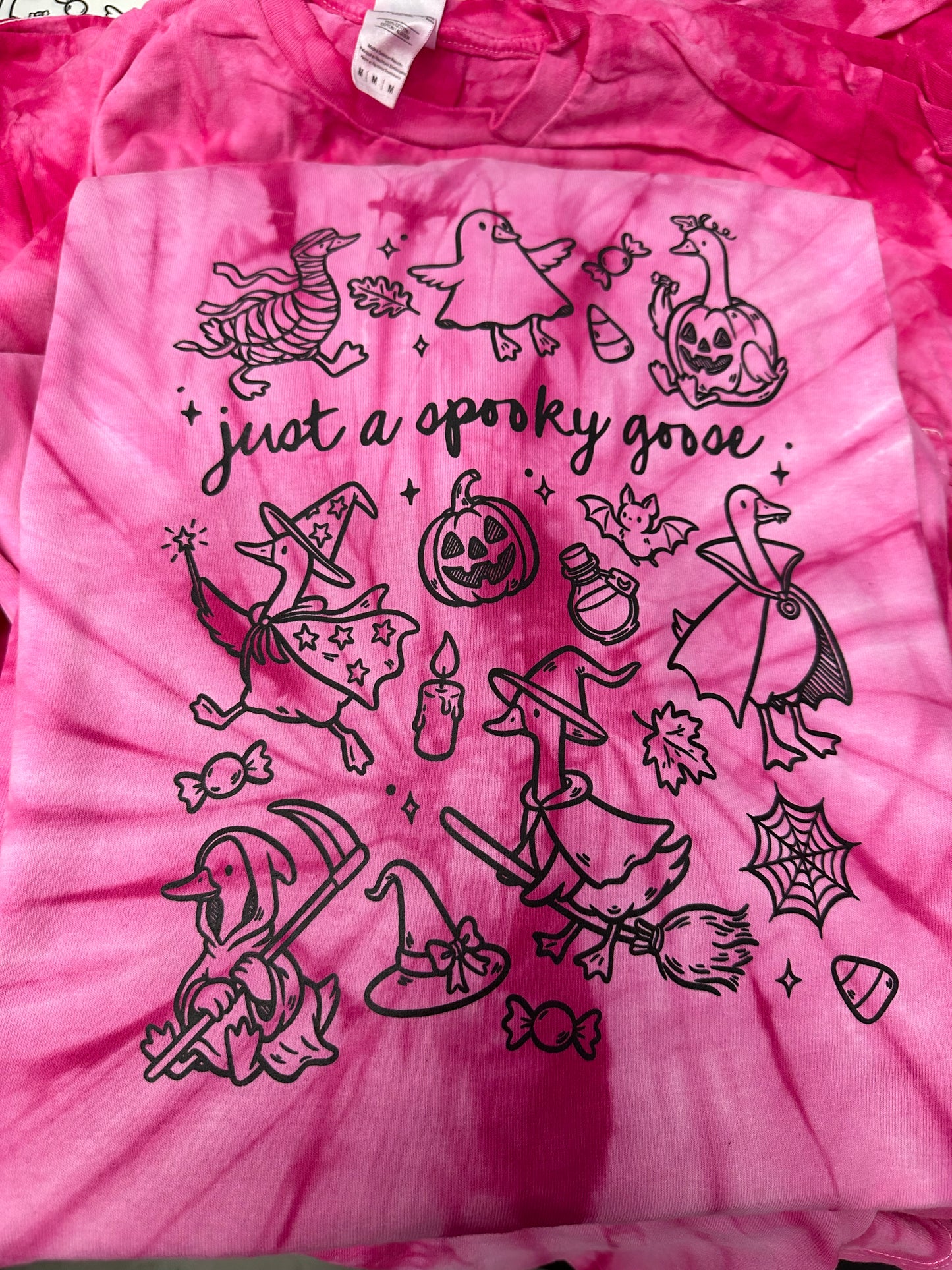 just a spooky goose … Tie Dye Tee