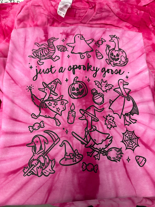 just a spooky goose … Tie Dye Tee
