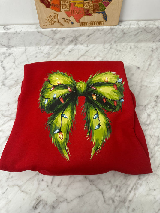 PRE ORDER: Green Christmas Bow… Crewneck Sweatshirt