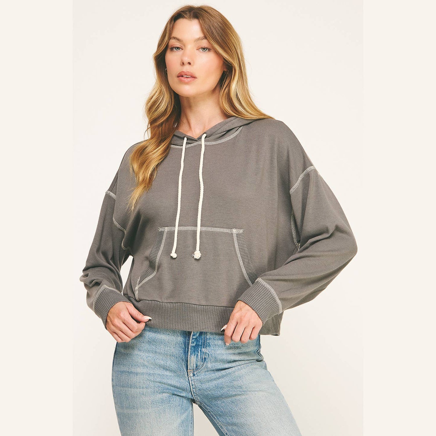 URBAN COZY CUFFED HOODIE PULLOVER