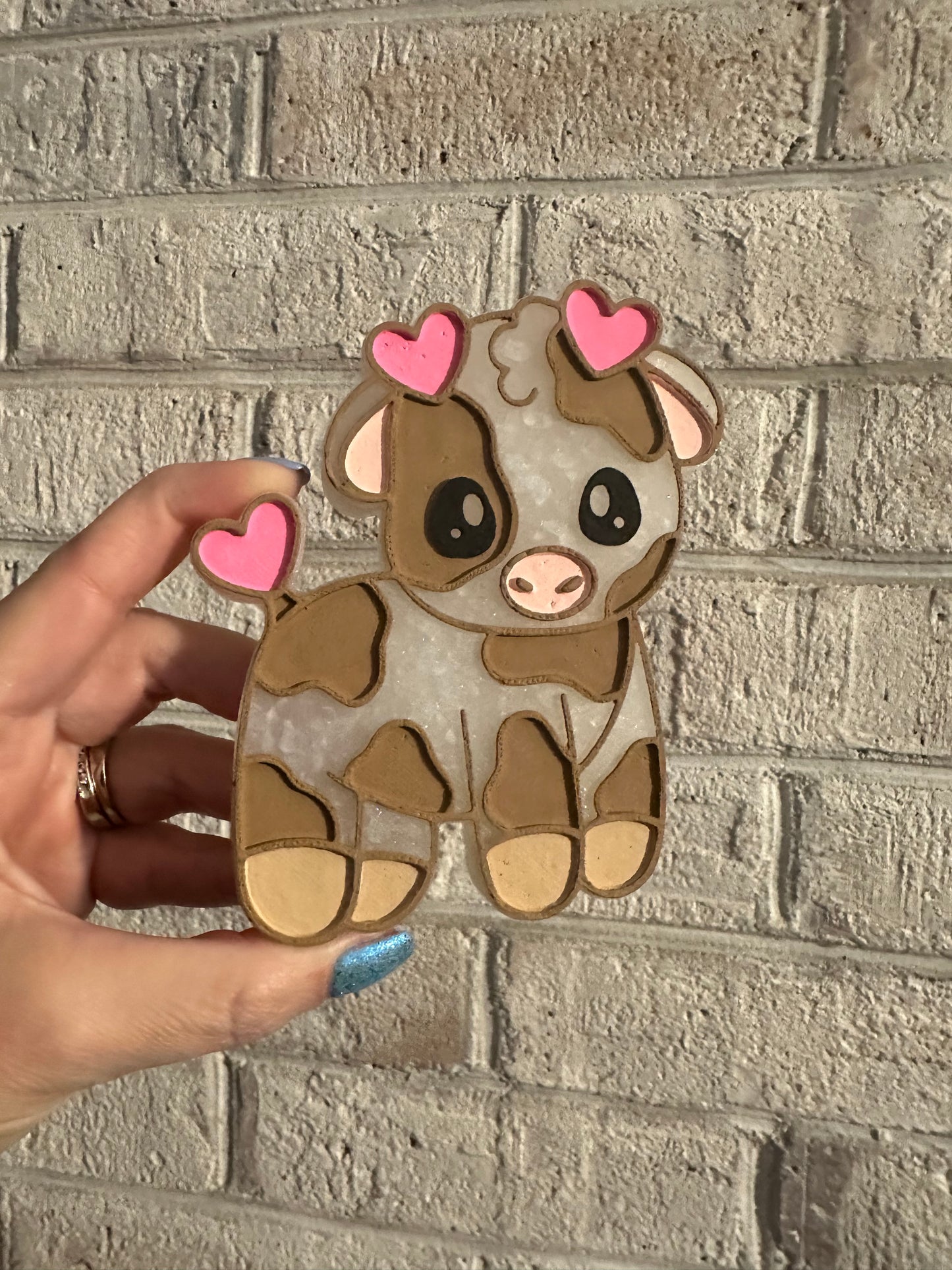 PRE-ORDER- Heart Cute Cow Freshie