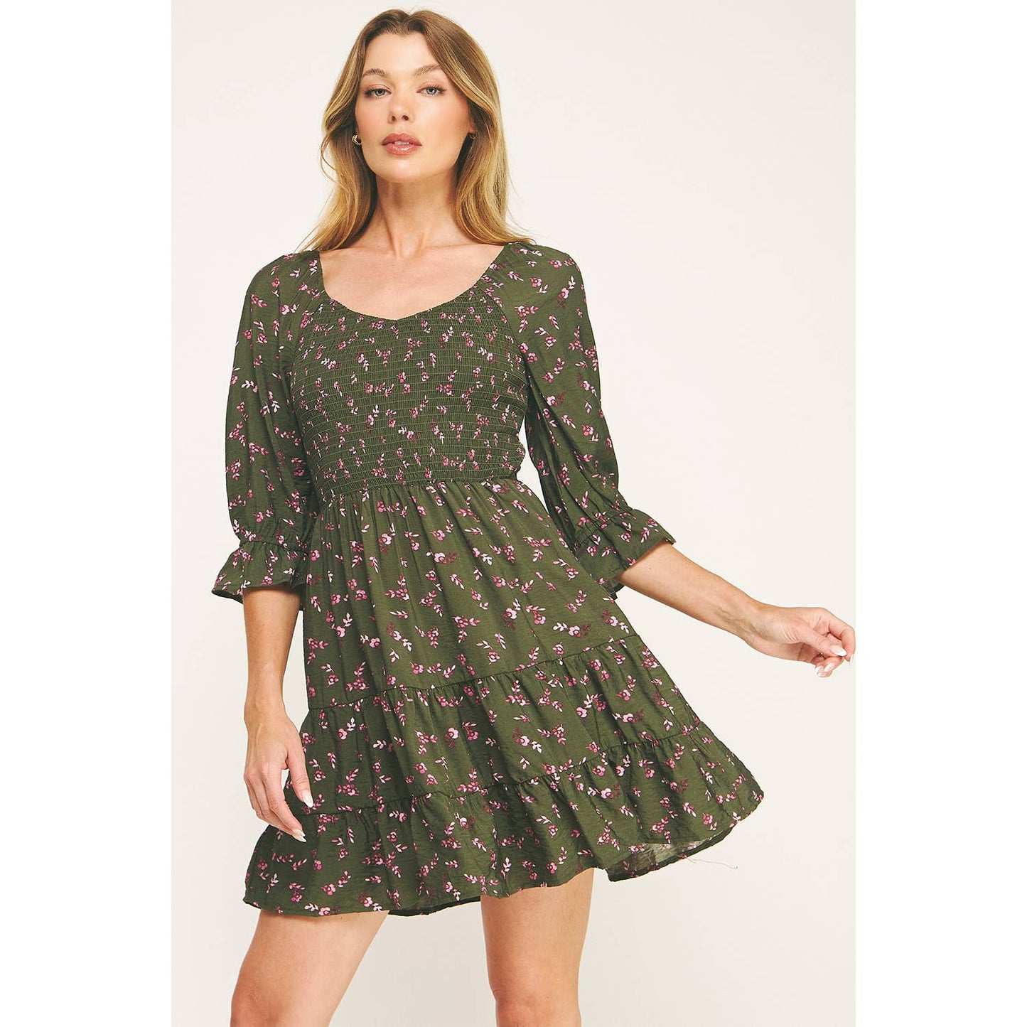 DREAMY BOHO BLOSSOM MINI DRESS