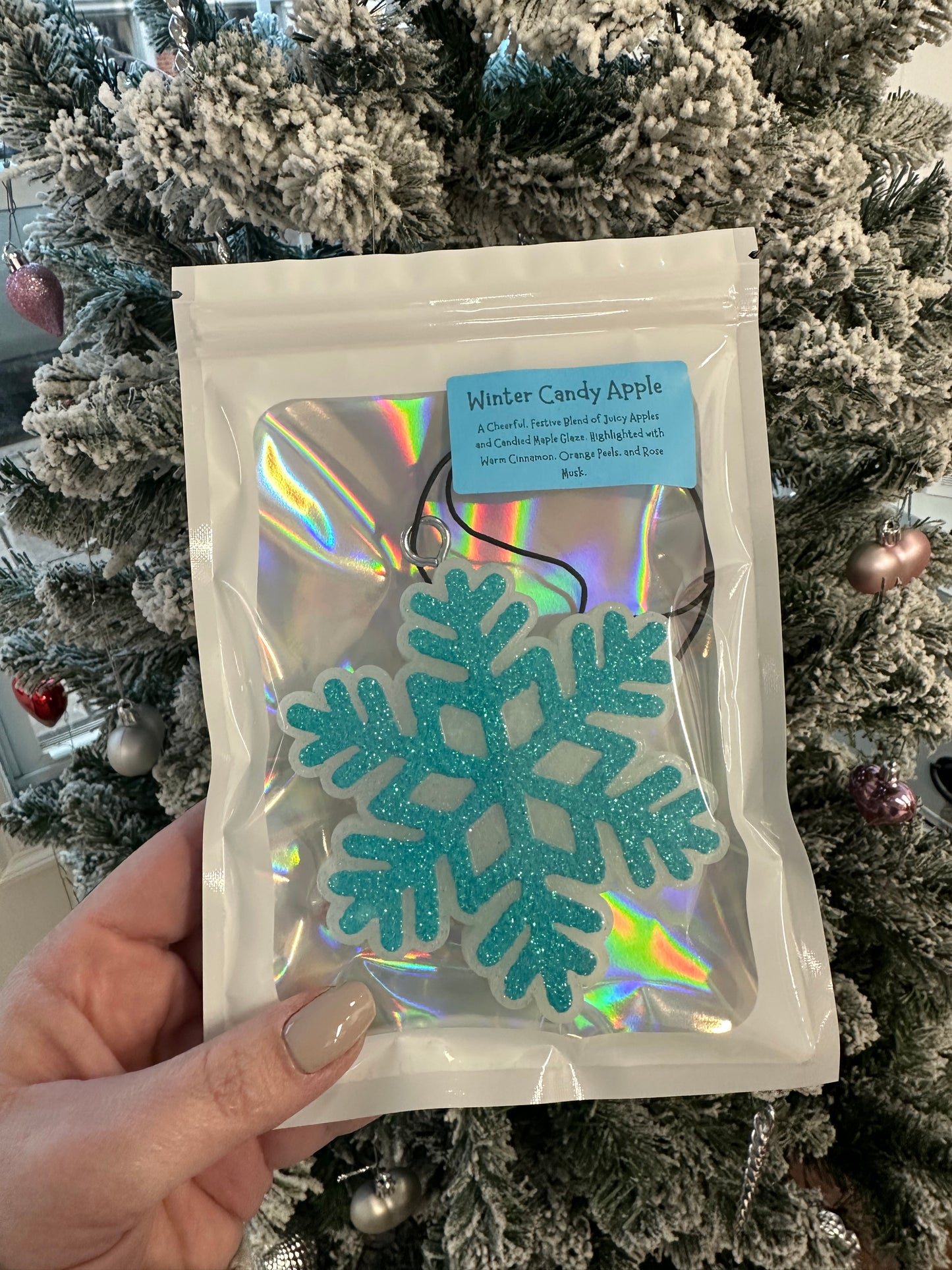 Winter Candy Apple- Snowflake Freshie