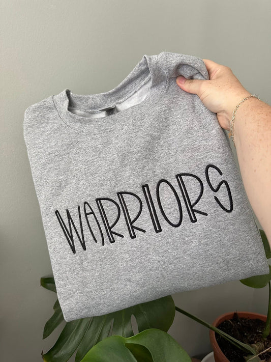PRE- ORDER: EMBROIDERED Team/School Crewneck Sweatshirt