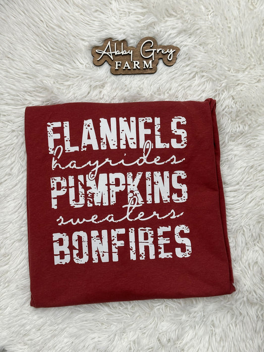 Flannels hayrides pumpkins… Graphic Tee