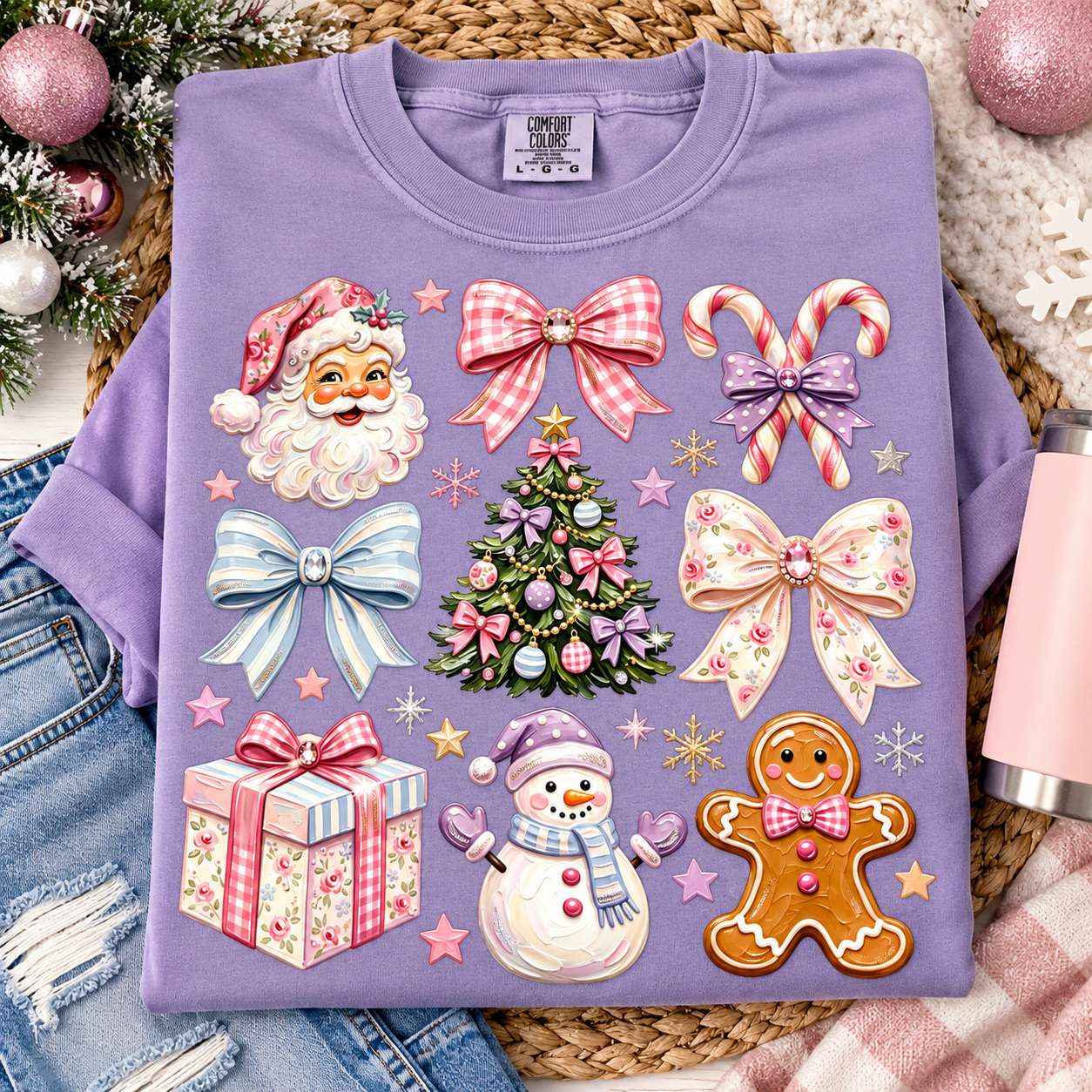 PRE-ORDER Christmas Collage Graphic Tee ..Comfort Colors - Garment-Dyed Heavyweight T-Shirt