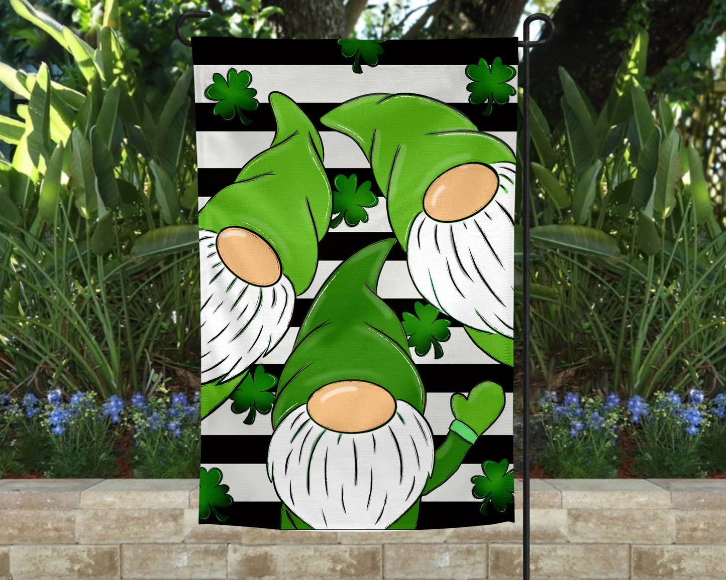 Garden Flag - St. Patrick's Day Gnome