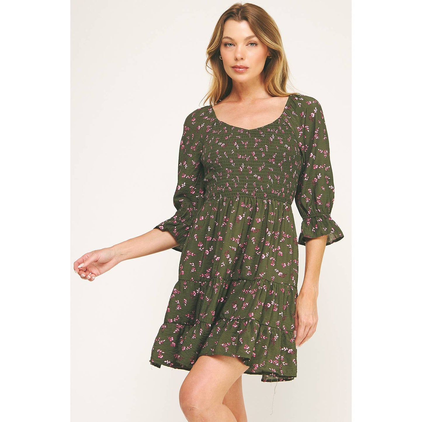 DREAMY BOHO BLOSSOM MINI DRESS