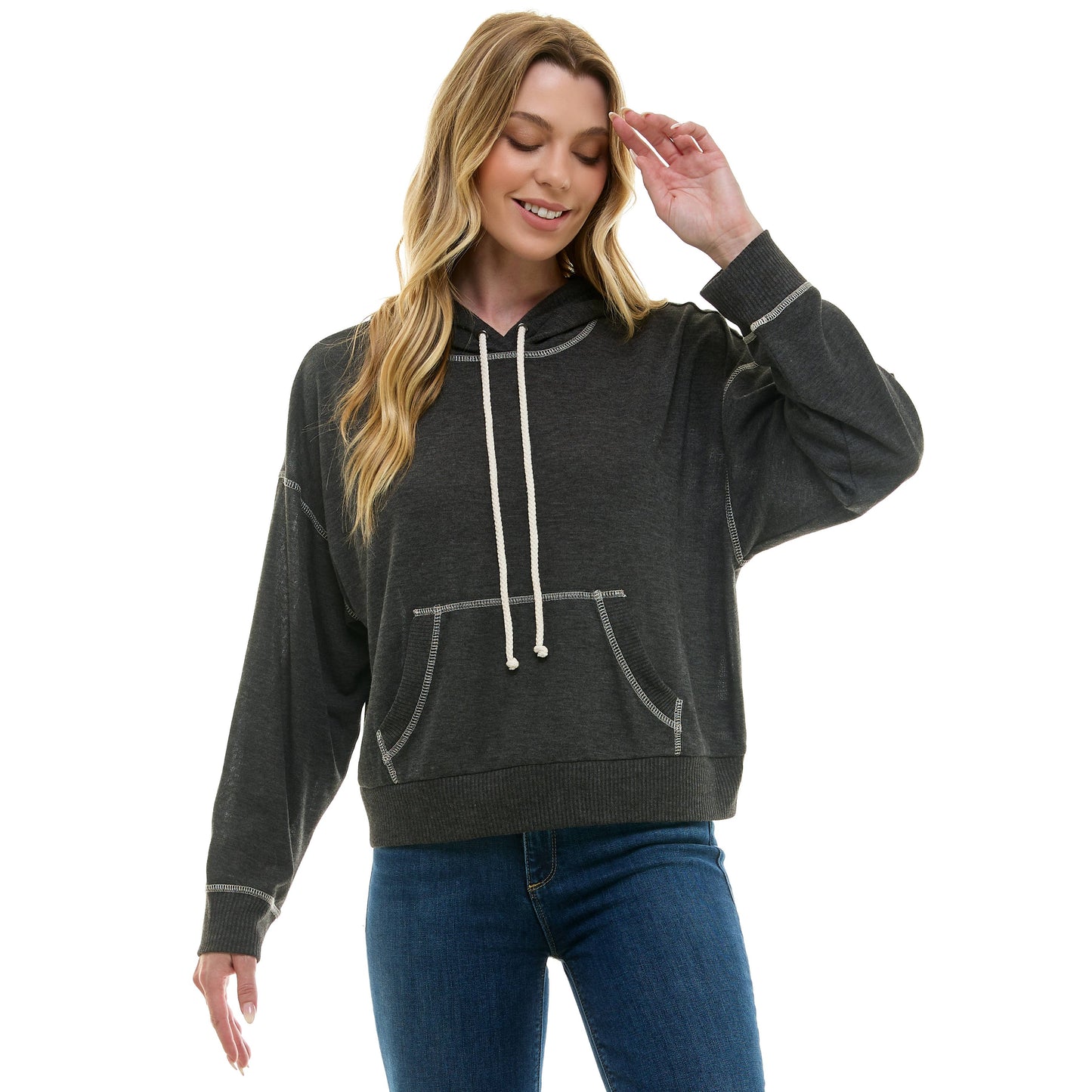 URBAN COZY CUFFED HOODIE PULLOVER