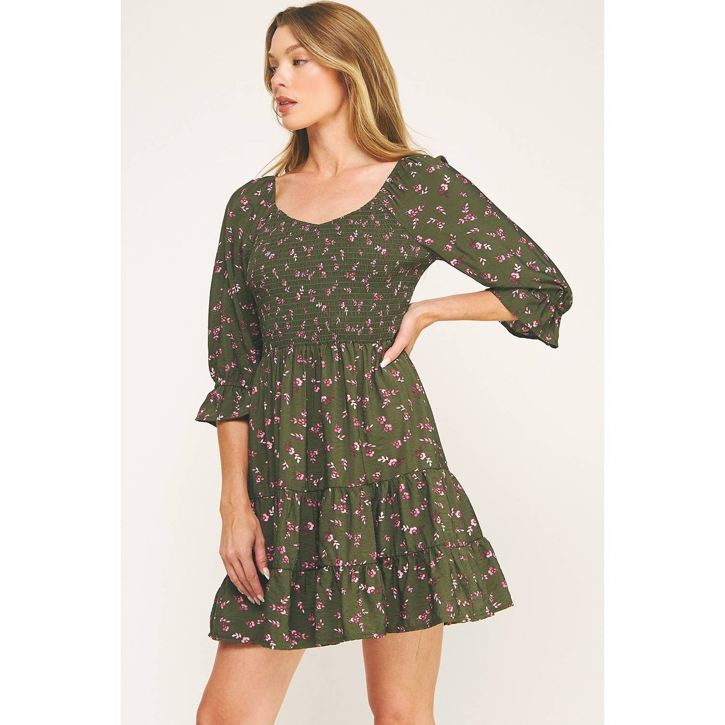 DREAMY BOHO BLOSSOM MINI DRESS