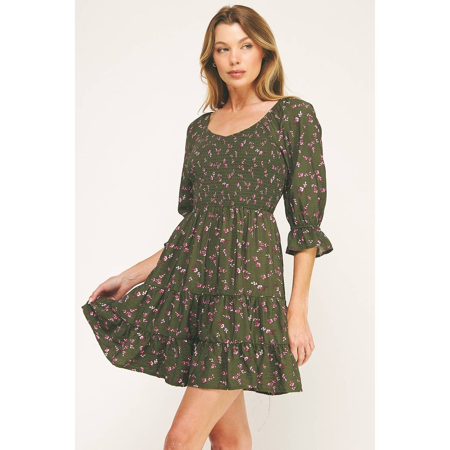 DREAMY BOHO BLOSSOM MINI DRESS