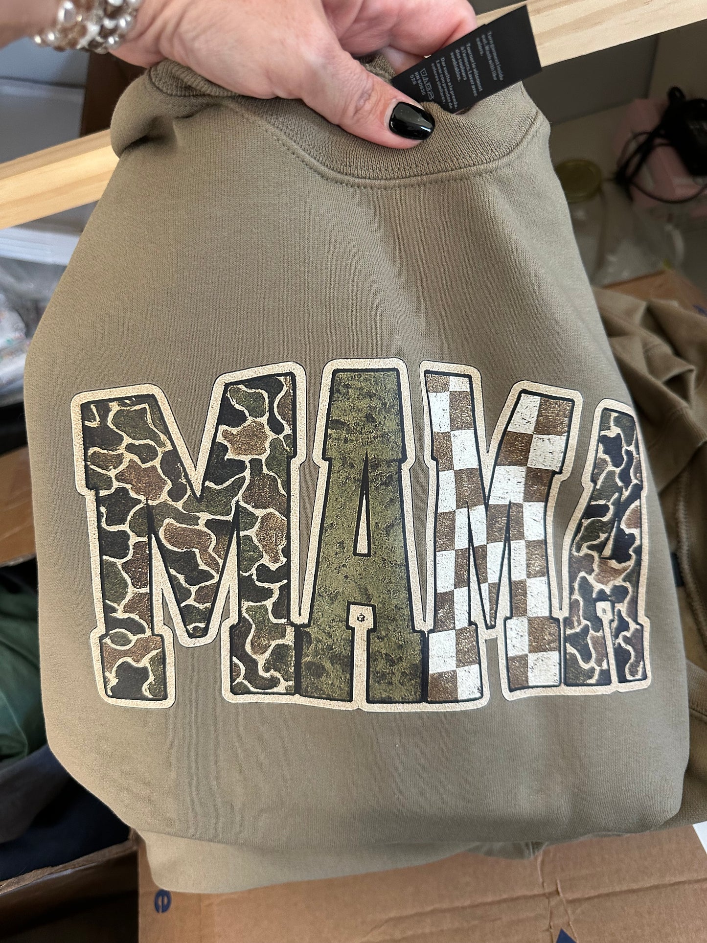 MAMA Camo Crewneck Sweatshirt