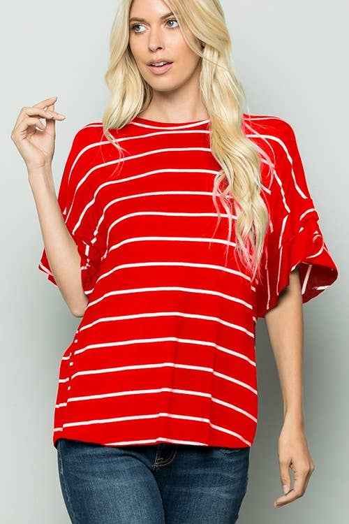 RED STRIPE TOP